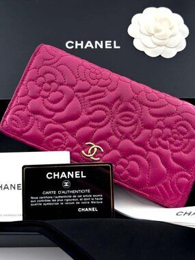 Chanel Wallet Camellia Stitch Flap